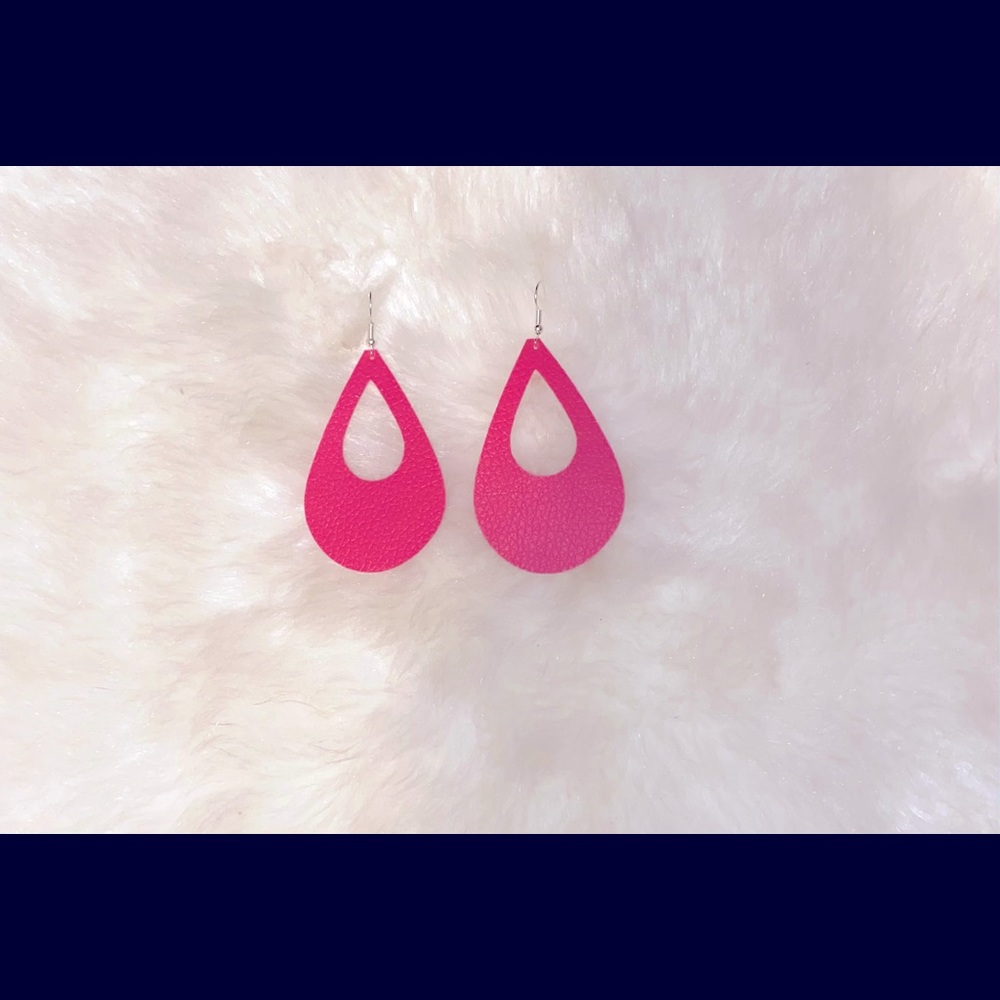 Faux leather earrings